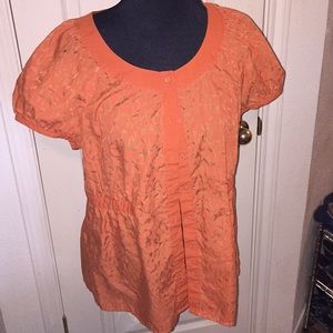 Sheer orange top